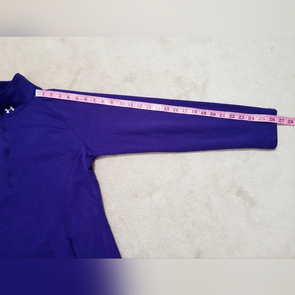 Under Armour ColdGear 1/2 Zip Women’s Large Mock Neck Purple Training Top Jacket - Picture 10 of 14